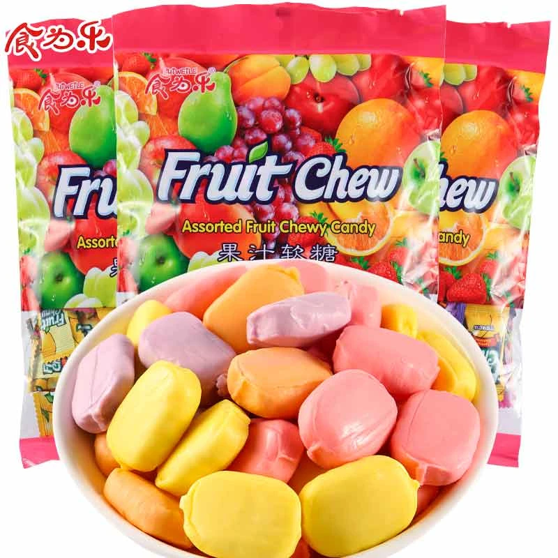食为乐果汁软糖混合口味水果味什锦美味喜糖结婚婚庆年货休闲零食