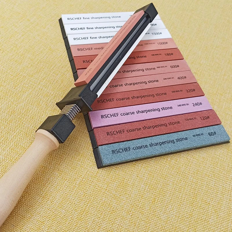 60-3000目白刚玉定角磨刀器配件小油石磨刀石磨刀条磨石油石跨境