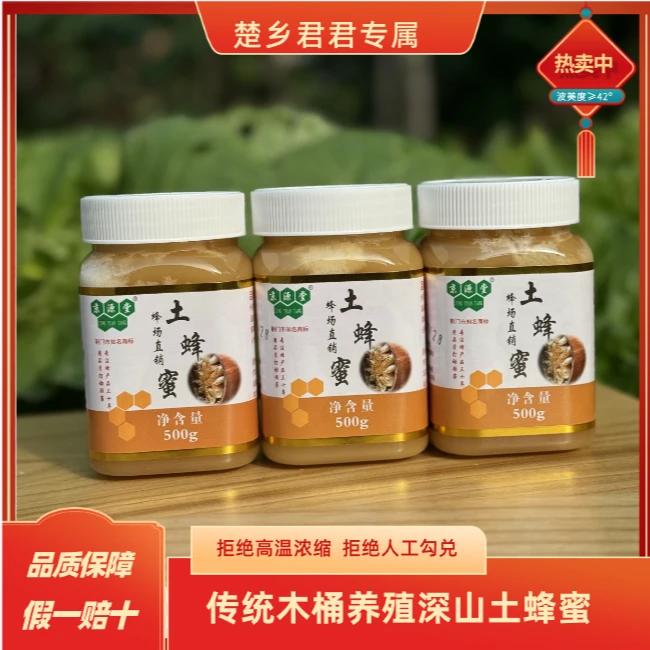 【楚乡君君专属】深山木桶土蜂蜜500g 洋槐蜜500g正宗农家蜂蜜结晶