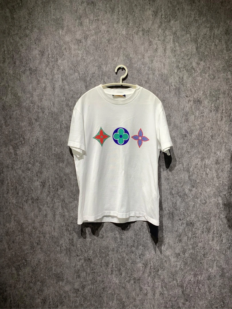 99新试穿/【LV】路易威登 经典三花白色短袖/S码/公价8600
