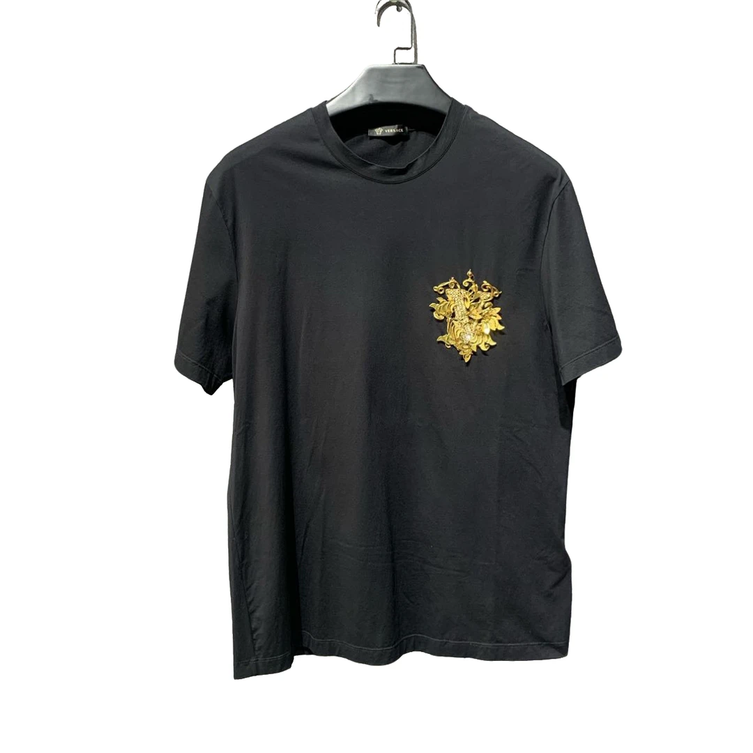 （竞拍）99新仅试穿/【Versace】重工刺绣串珠短袖/2XL码/公价8500