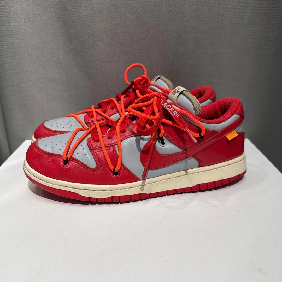 42码/Nike休闲鞋/ow dunk 白红，42码，成色95新