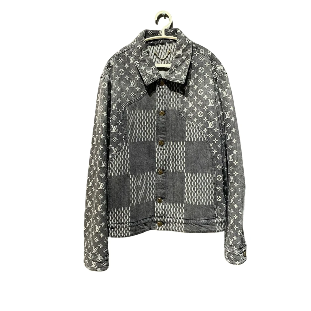 99新试穿/【LV】 满印Logo联名Nigo灰色夹克外套/50码/公价21800
