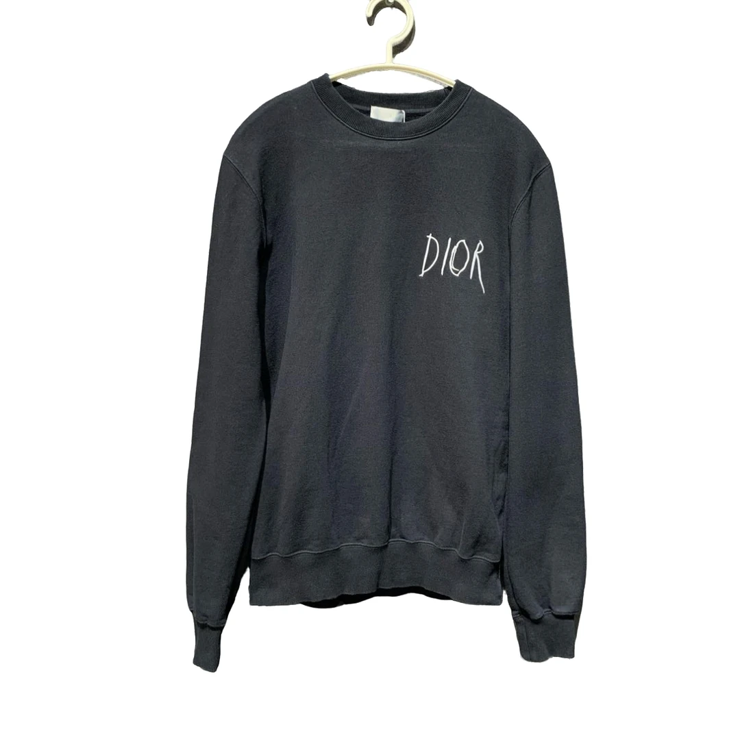 98新/【Dior】迪奥 黑色草写刺绣卫衣  /M码 /公价7800