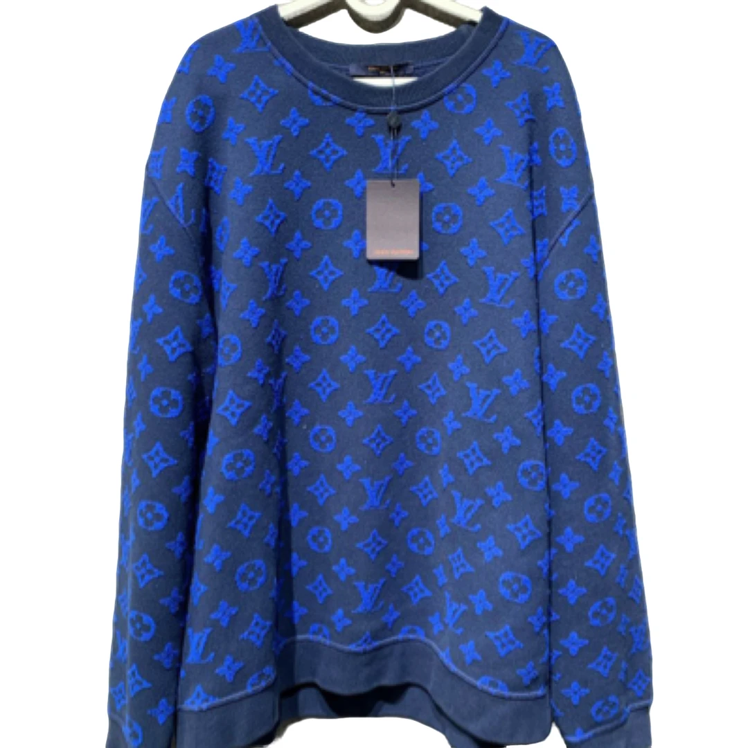 98新试穿/衣服/【Lv】蓝色满印卫衣/xl码 /Y10166268