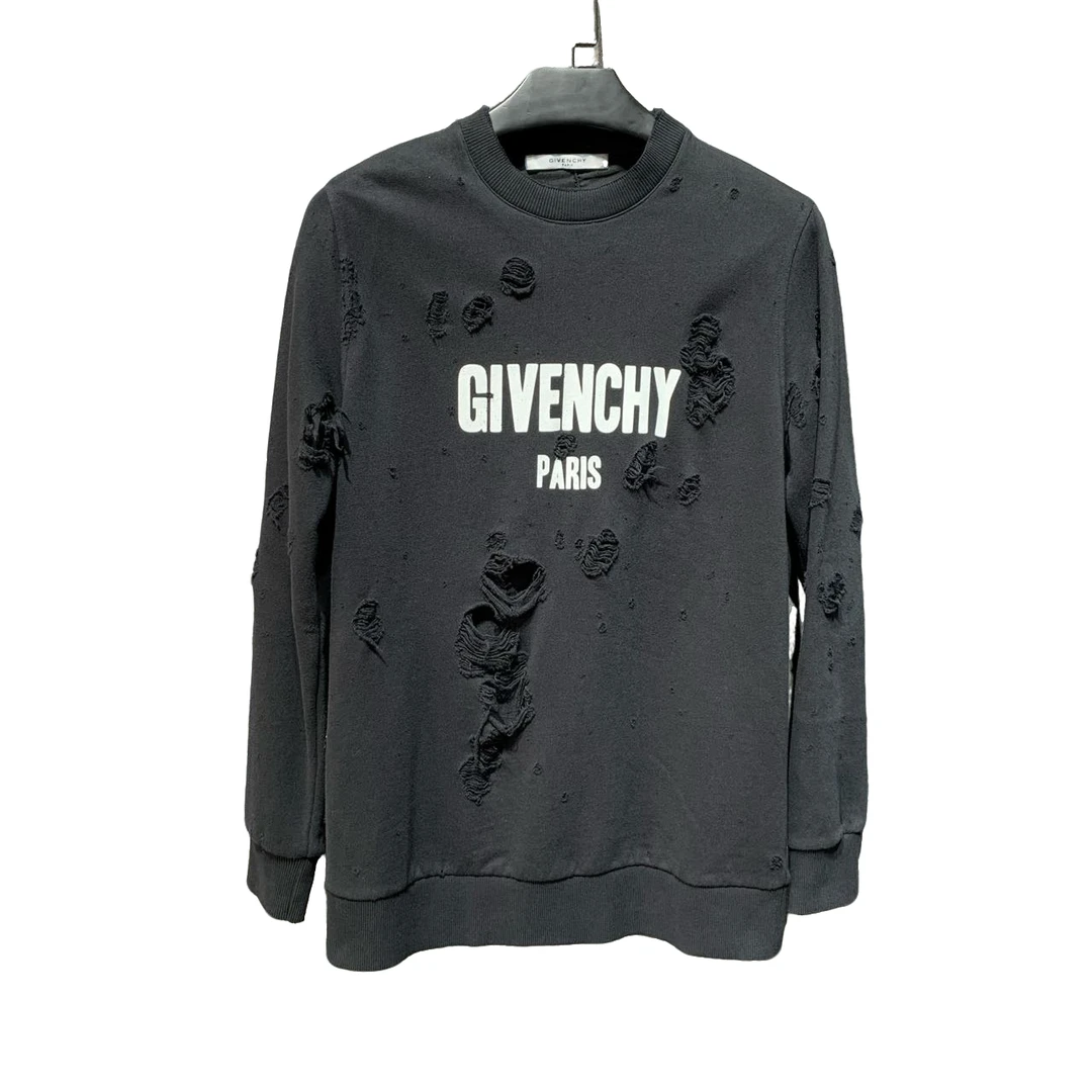 99新/【Givenchy】纪梵希破坏圆领卫衣/Xs码/公价7590/Y10099962