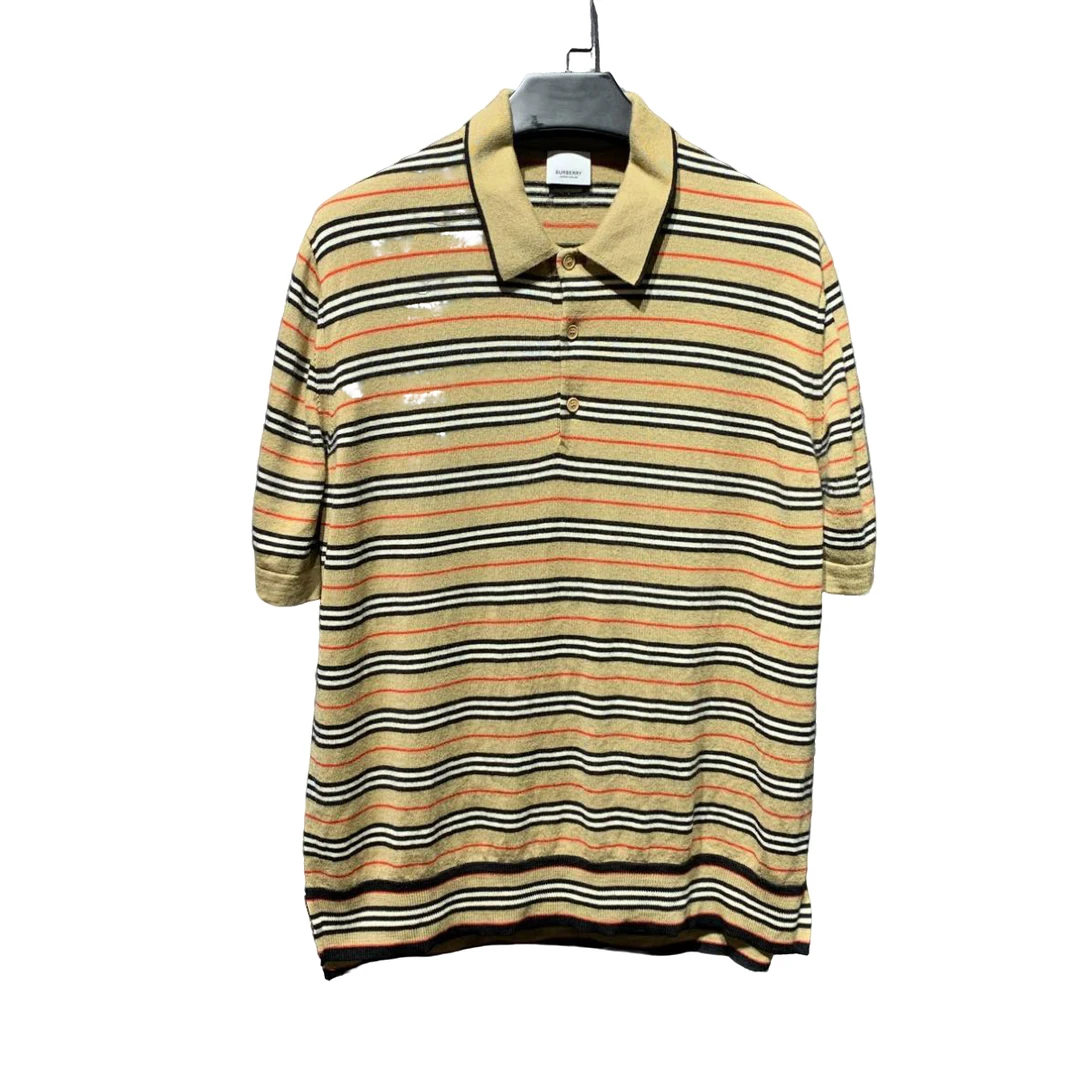 99新仅试穿/【Burberry】经典条纹针织短袖/XXL码/公价4700