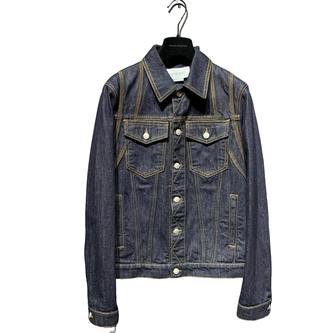 全新闲置/【ALEXANDER MCQUEEN】麦昆 深色牛仔外套/46码/公价11400