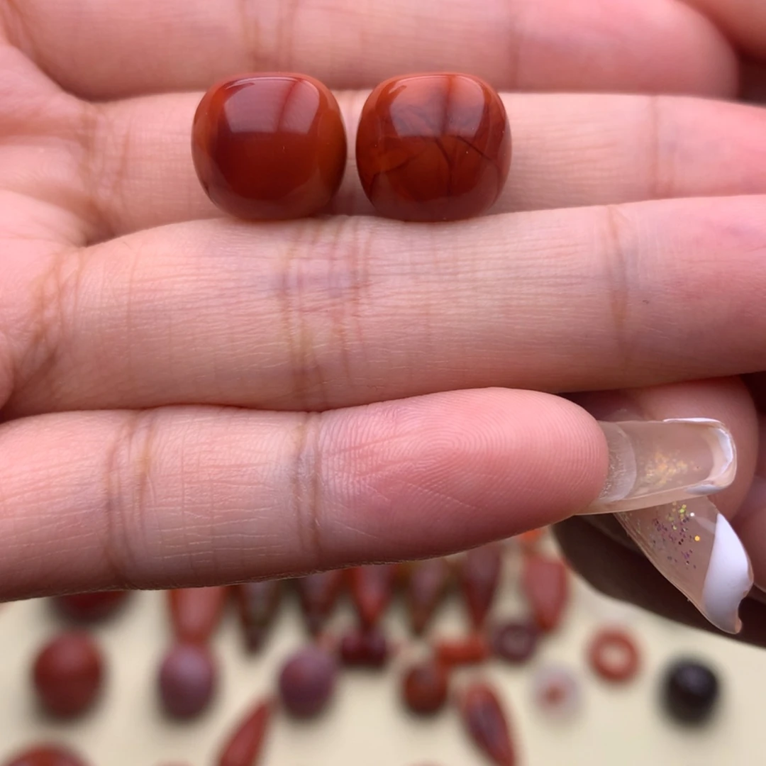 【闪购商品】南红玛瑙11+瓦西老型对珠未镶嵌用****7