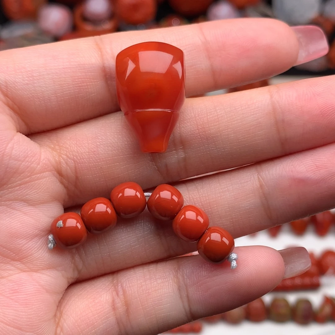 南红玛瑙瓦西配饰未镶嵌茶