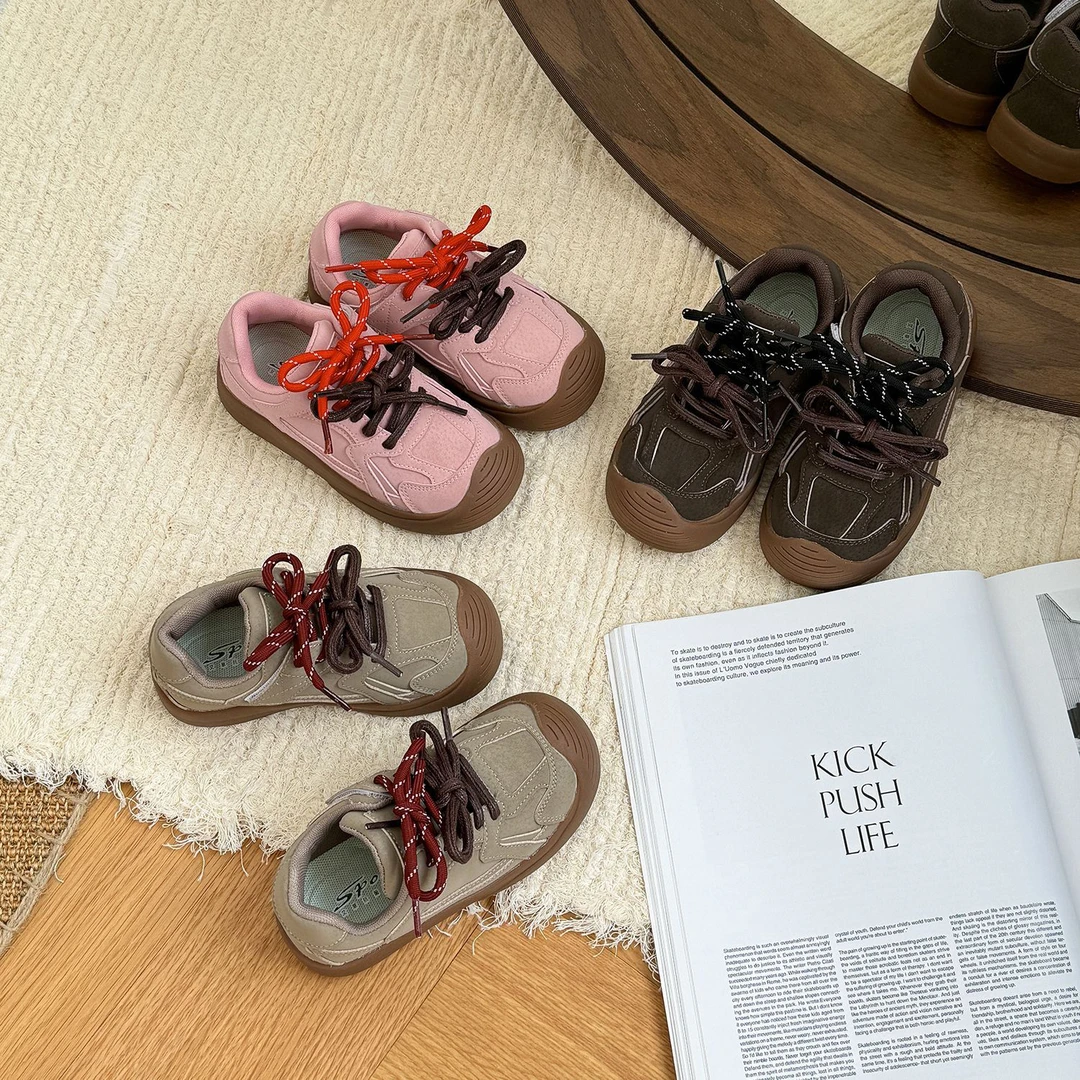 新款2024秋季童鞋丑萌丑萌女童休闲鞋儿童运动百搭童鞋12235