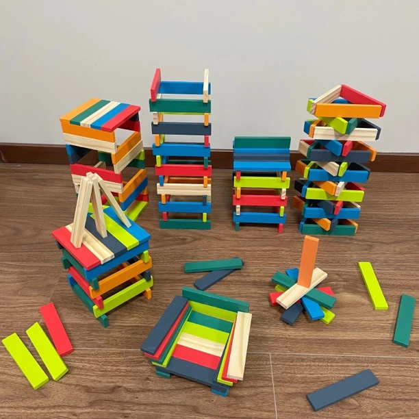 阿基米德积木建筑男女骨牌幼儿益智玩具拼搭生日礼物