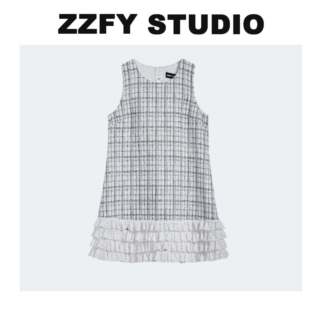 【妃鱼专属】ZZFY STUDIO 多层花边a字背心裙 24BXQ440719W