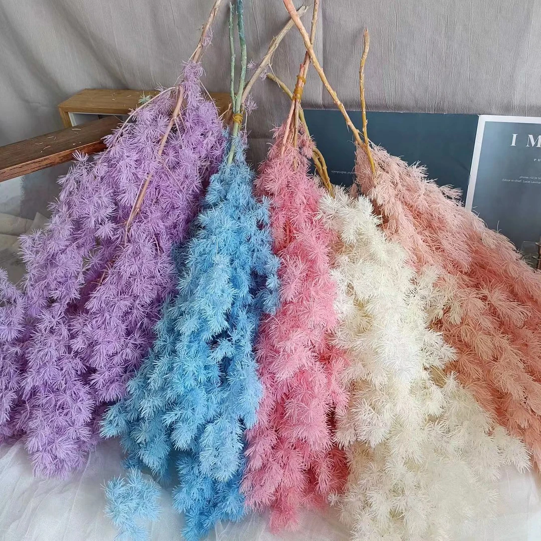 工厂直销 蓬莱松永生花梦幻艺术家百搭粉色 天然花束七夕必备