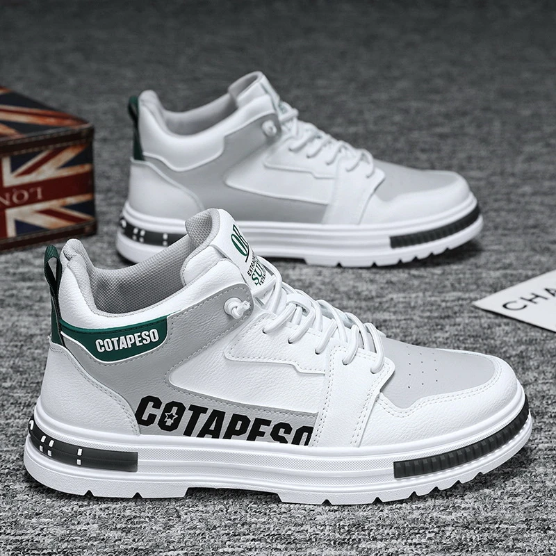 高帮鞋男士冬季防水防滑百搭休闲青少年板鞋保暖运动鞋子潮流韩版