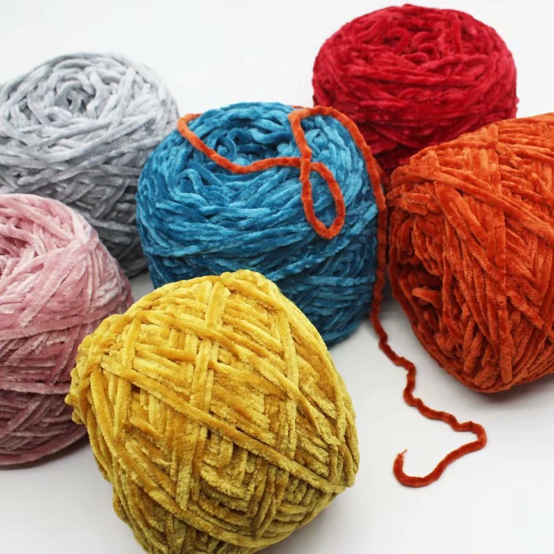 雪尼尔毛线金丝绒diy粗毛线玩偶手编男女衣围巾毯子线钩鞋线粗