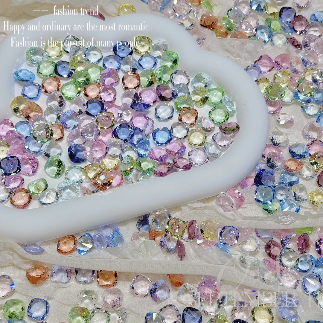 【梧州水晶料特彩单品】钻diy美甲钻饰品精品混装爆闪玻璃彩色超闪i