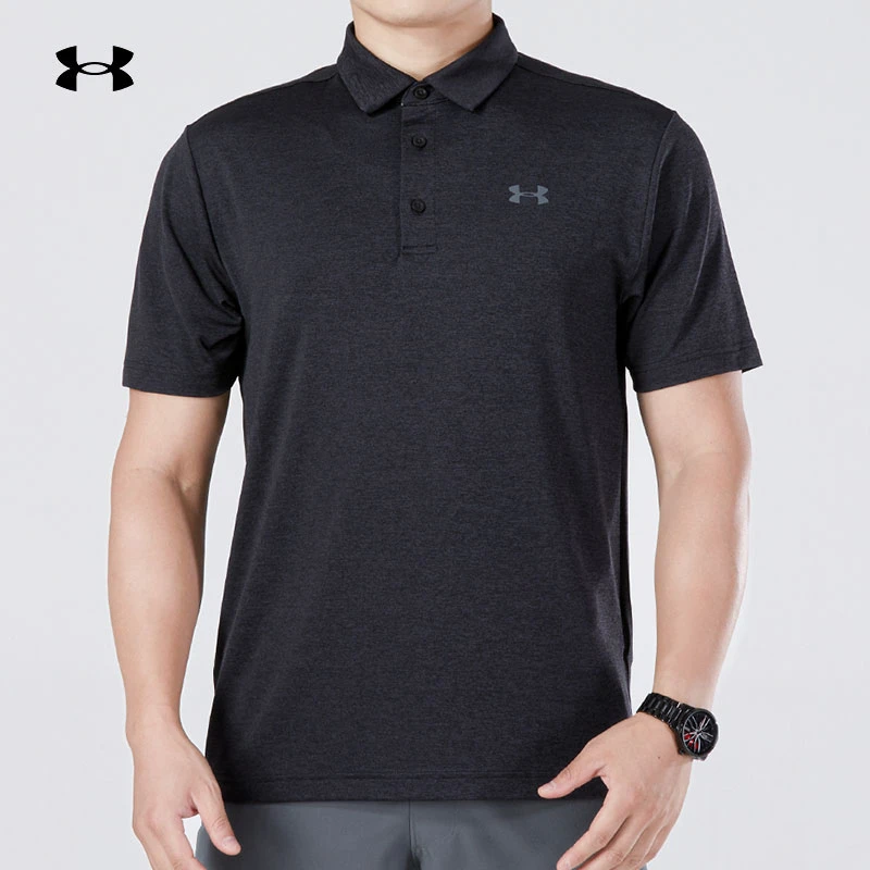 安德玛POLO衫男夏新款透气舒适户外训练运动T恤短袖休闲半袖男子