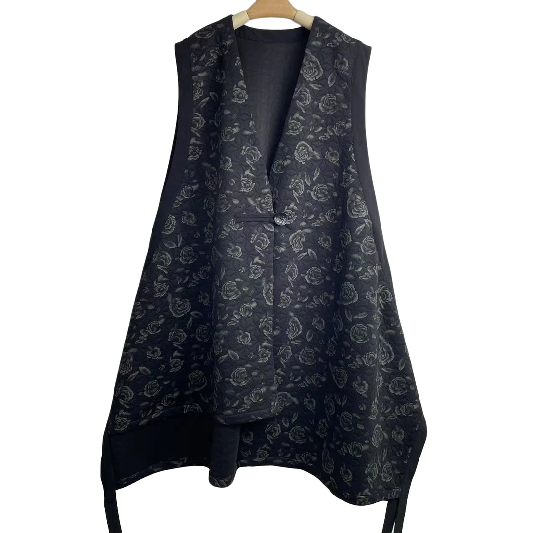 恬小霓（玲玲姐精选）1851/星星/玫瑰/长款/大马甲/百搭/休闲