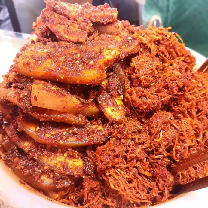 云南特产施甸萝卜渣肉  皮子渣肉   猪头肉萝卜丝