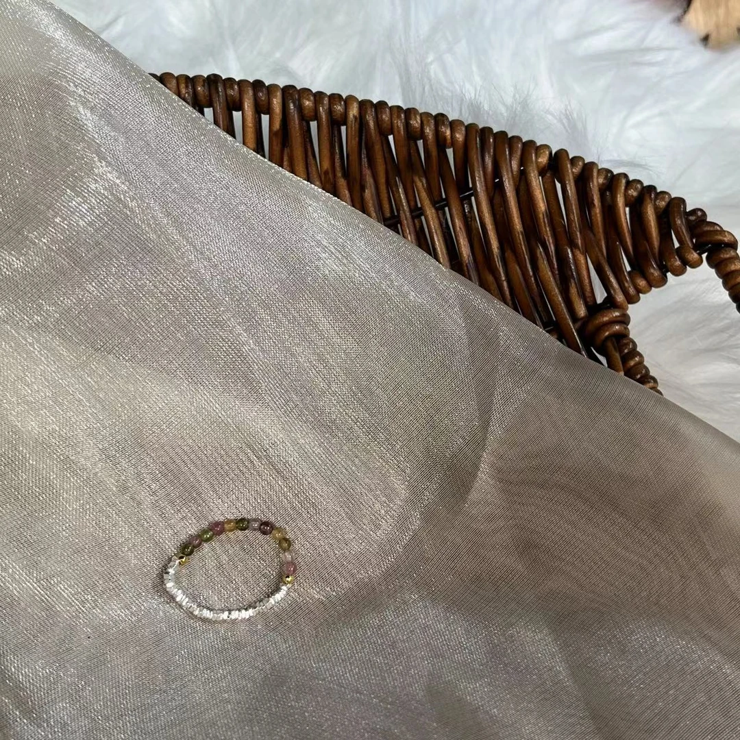 DEC084碧玺S925碎银戒指