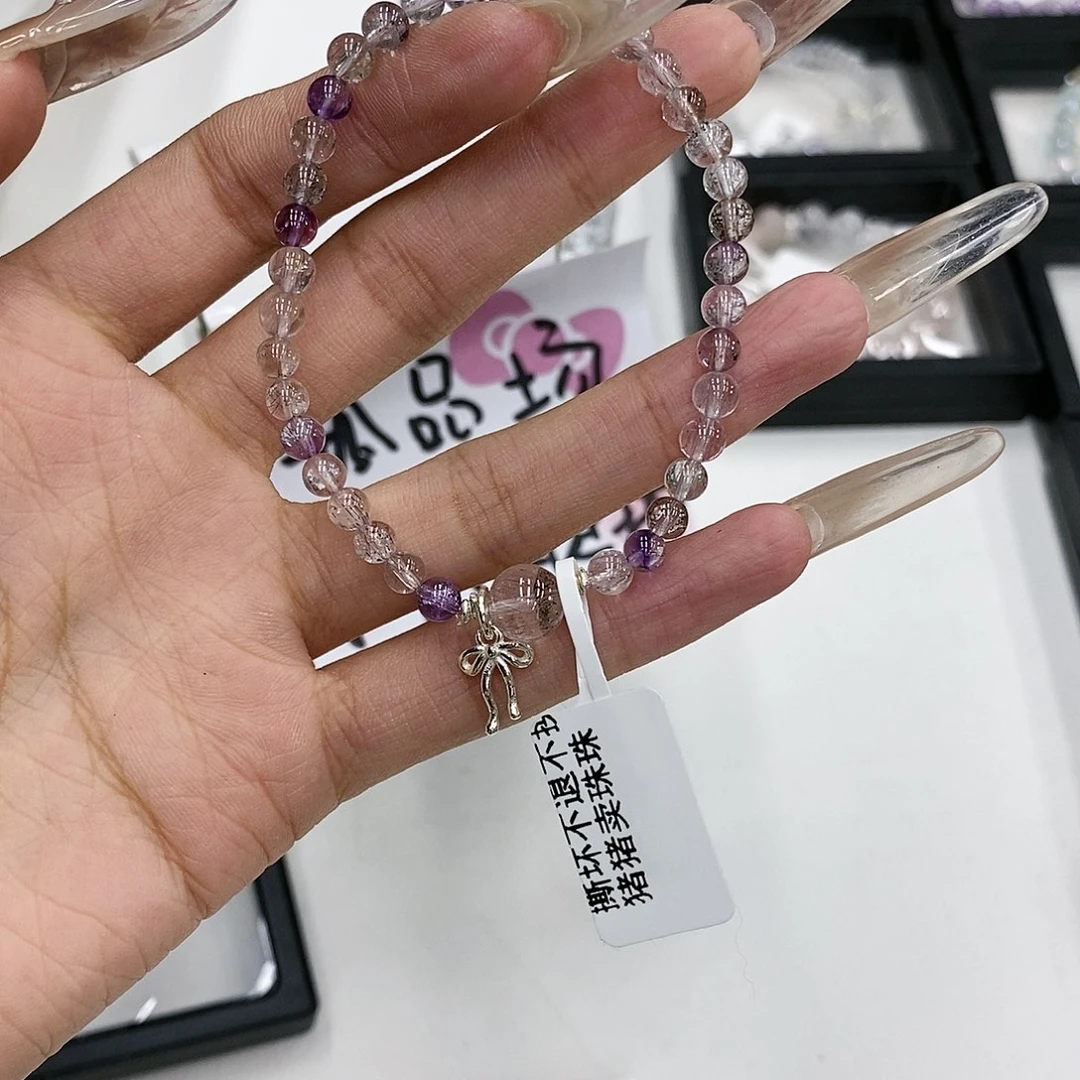 烟晶手链银S925镶嵌早****好超七