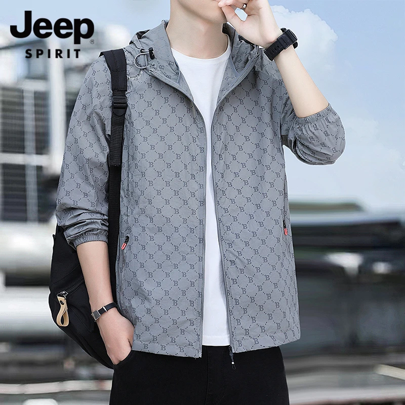 JEEP吉普夏季冰丝防晒衣男士2025新款防紫外线户外透气防晒服外套