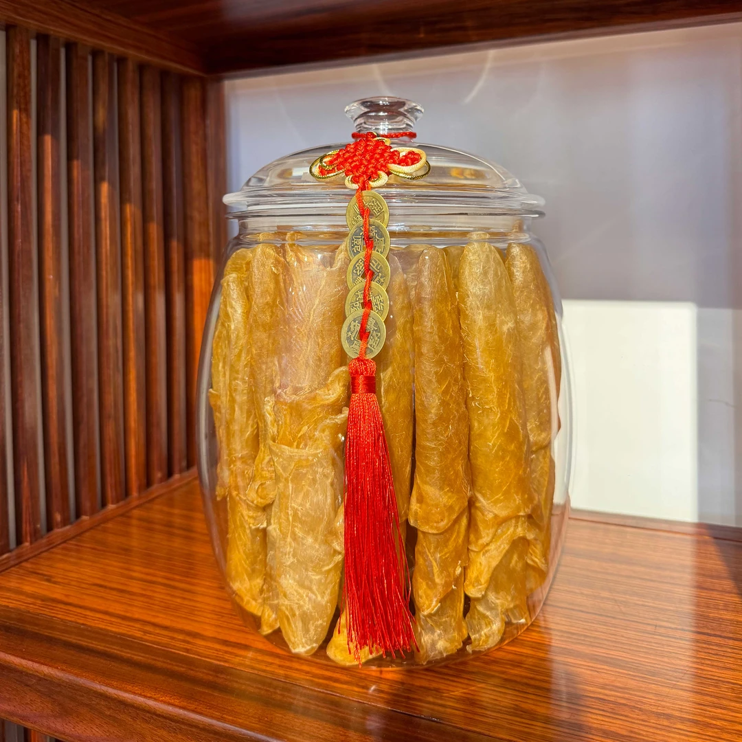 正宗深海天然生晒黄花胶45头罐装一斤半750克