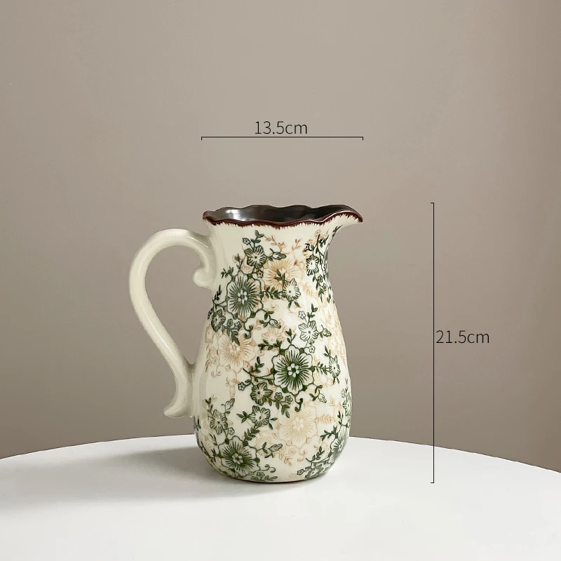 暗香梅花-21A田园复古陶瓷花瓶摆件水培插花新中式