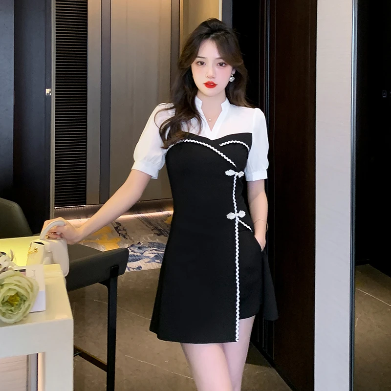 时尚短裤套装裙女2025夏新款职业洋气小个子网红减龄连衣裙两件套