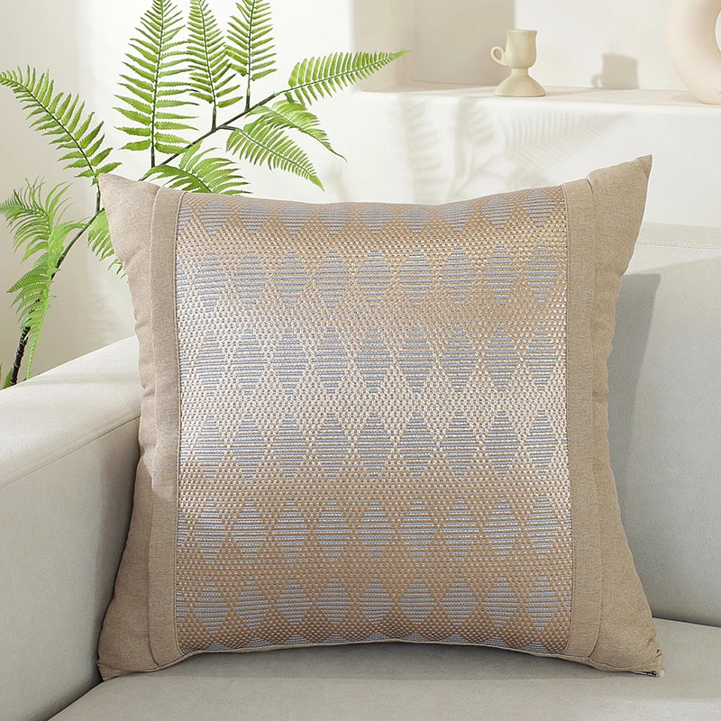 夏季双面冰藤凉席靠垫套办公室靠背垫沙发床头凉席抱枕套不含芯