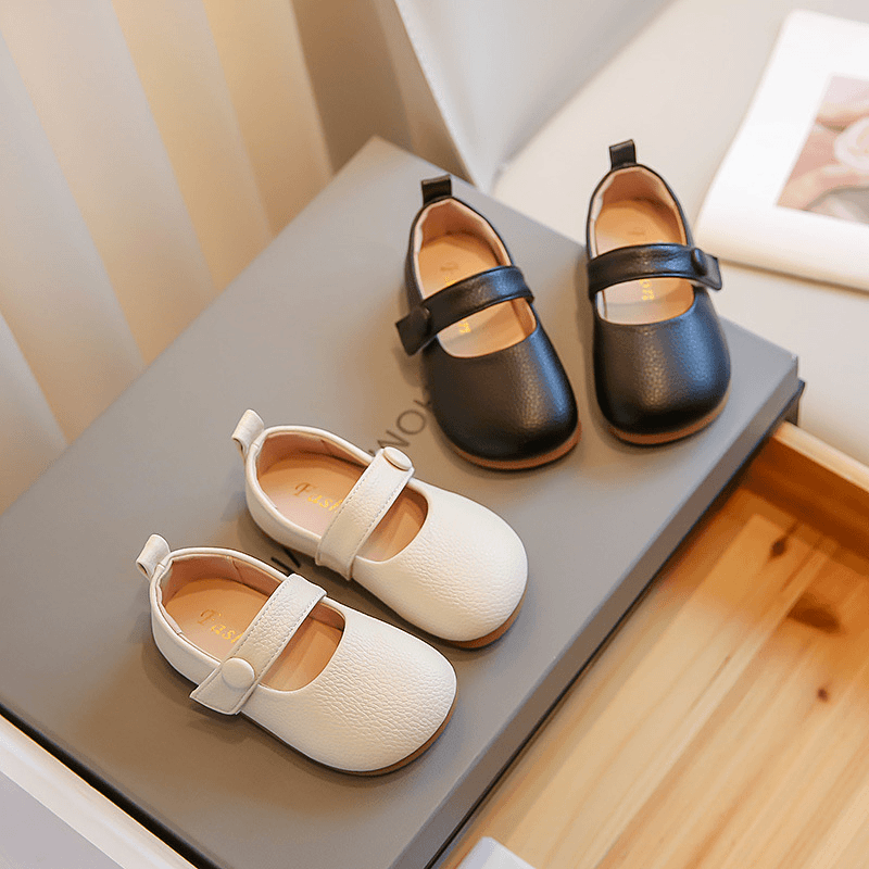 2024春夏女童单鞋软底防滑纯色小皮鞋舞蹈公主鞋清新韩版百搭童鞋