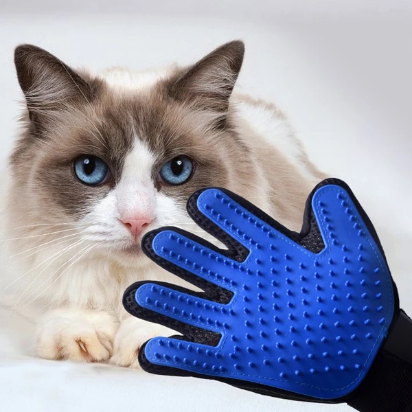 【宠大条】双面宠物手套猫狗用洗澡按摩撸猫手套259针去浮毛清洁梳