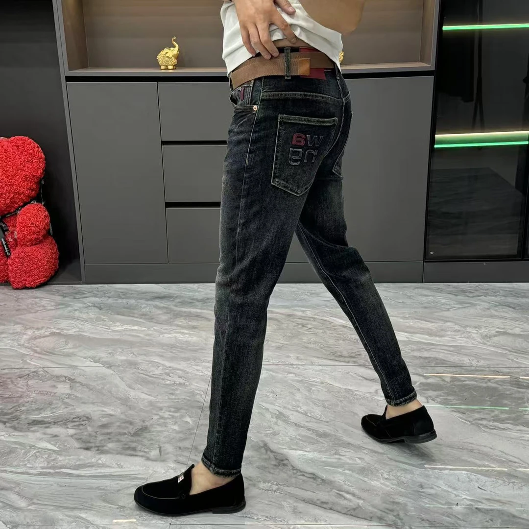 88319-秋冬欧货时尚修身小脚牛仔裤