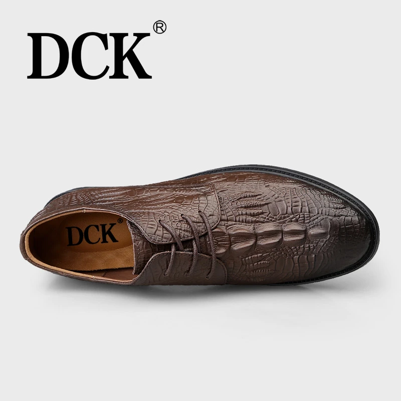 DCK休闲皮鞋德比鞋男士正装商务布洛克鞋百搭时尚观赛搭子高能感