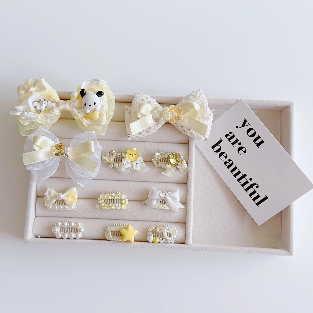 宠物狗狗发夹泰迪约克夏马尔济斯碎毛bb夹 梳夹青蛙夹 奶黄色系