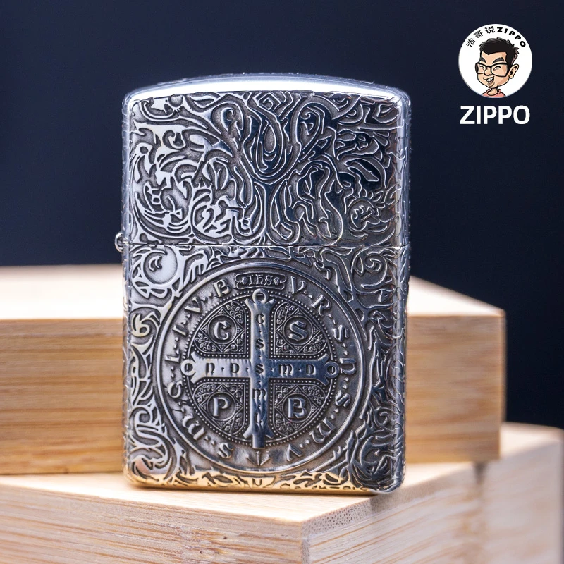 ZIPPO蚊版纯银康斯坦丁DIY男士个性煤油防风打火机送男友好礼收藏