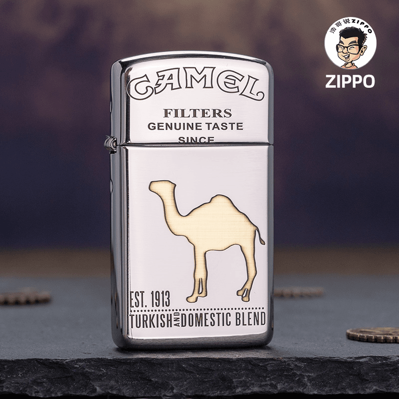 ZIPPO盔甲机窄机起源骆驼DIY男士个性煤油防风打火机送男友好礼