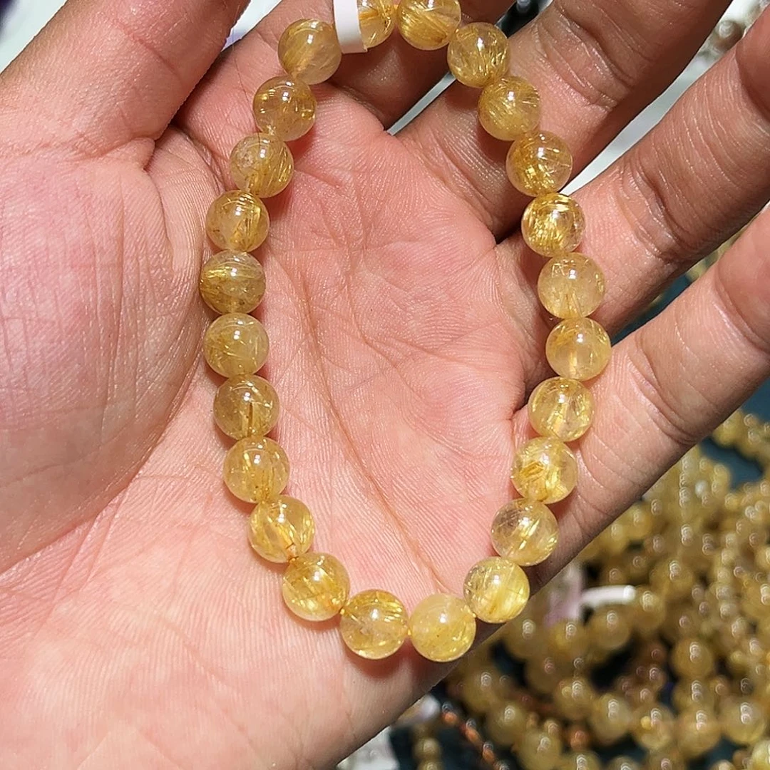 水晶手链未镶嵌金发晶8.2