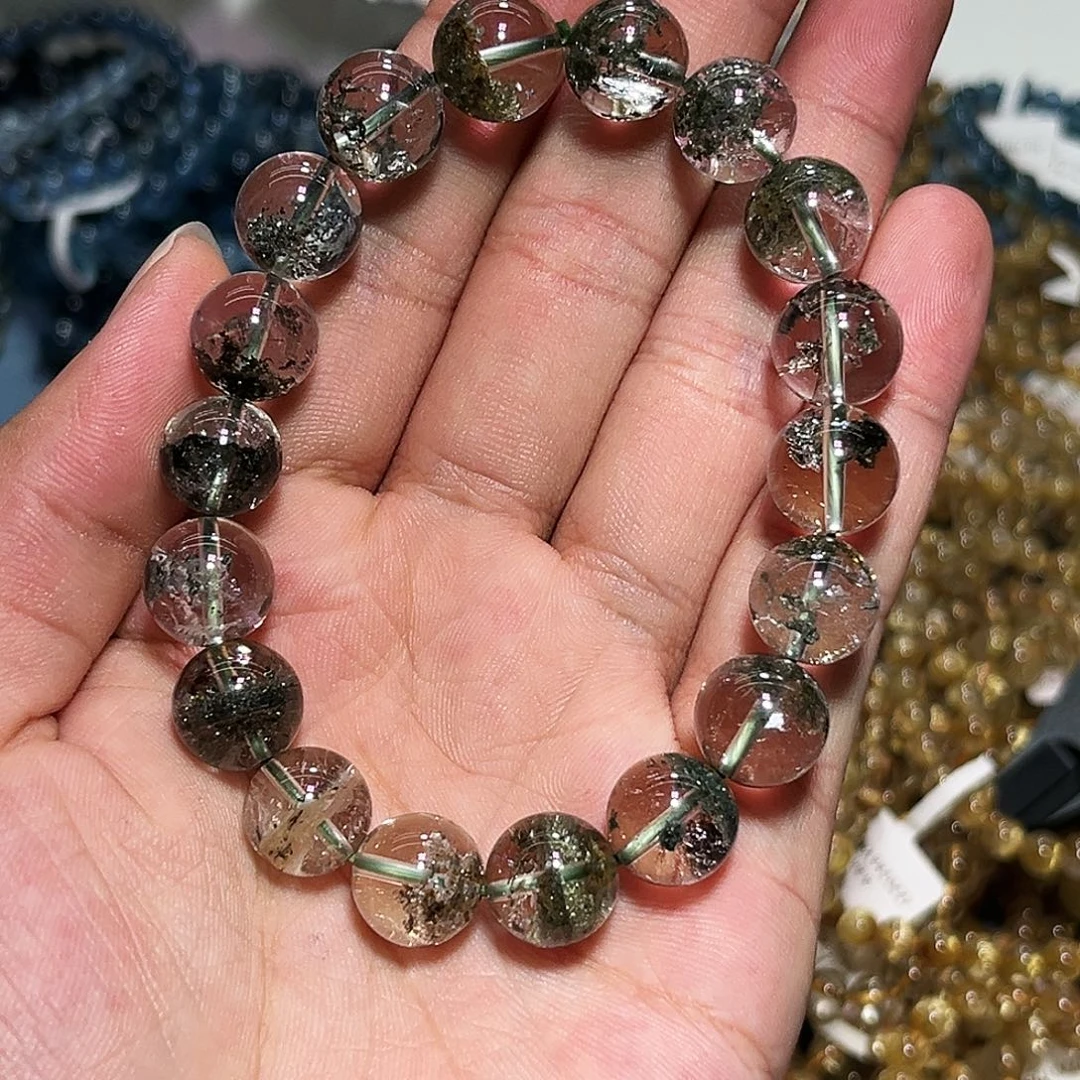 水晶手链未镶嵌巴西绿幽灵11.9