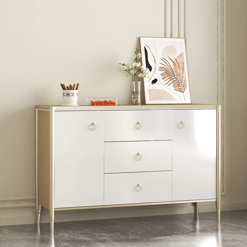 美式轻奢餐边柜风门厅装饰柜进门间厅柜大容量餐厅酒柜收纳储物柜