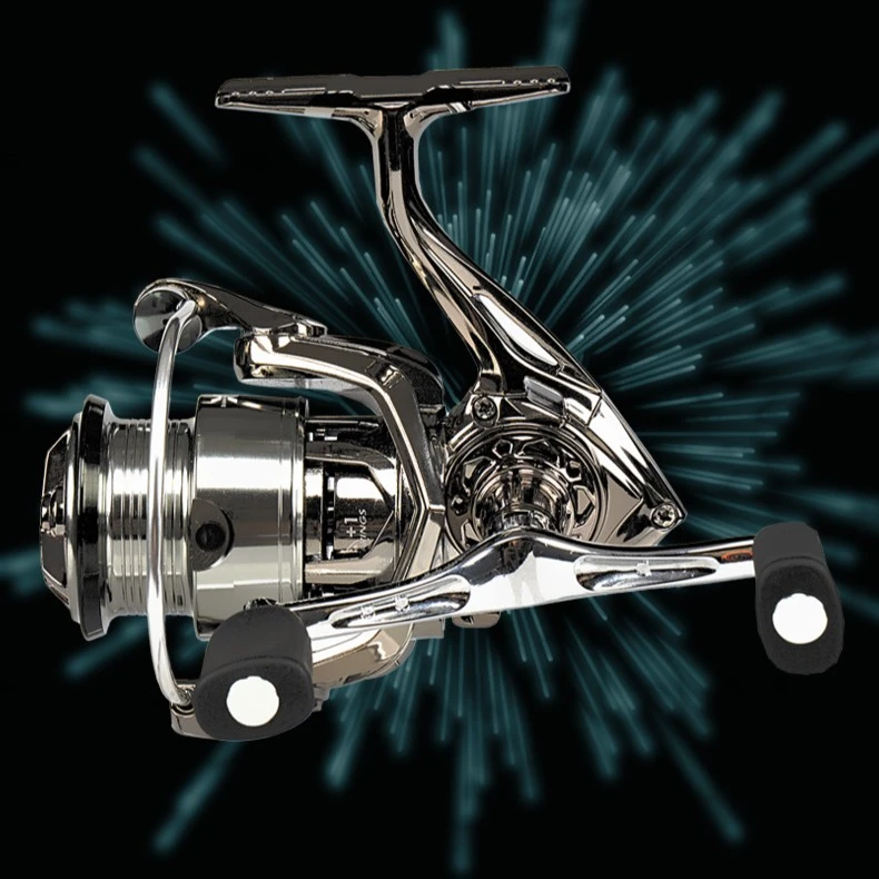 [一山路亚]【银河】远投泛用双摇臂电镀路亚纺车轮