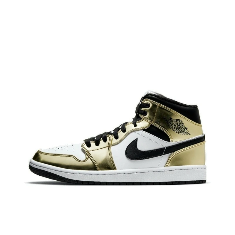 AIR JORDAN1 Mid SE AJ1液态金 男款 中帮休闲篮球鞋 DC1419-700