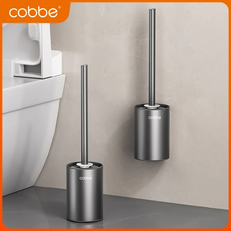 卡贝马桶刷家用无死角免打孔厕所硅胶刷子挂墙去死角坐便清洁神器