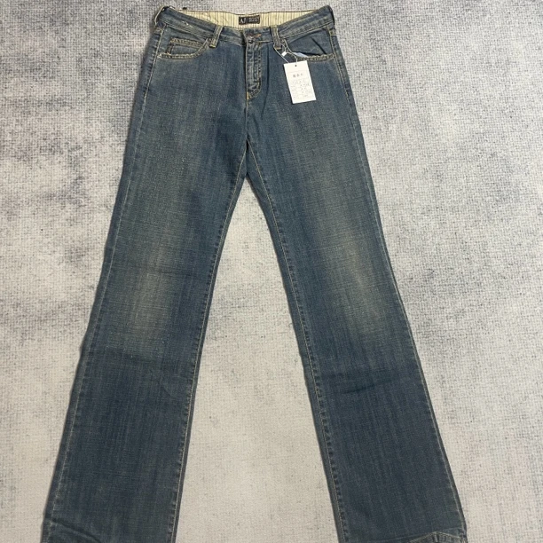 99新 GIORGIO ARMANI/阿玛尼 阿玛尼中低腰阔腿直筒裤 27码