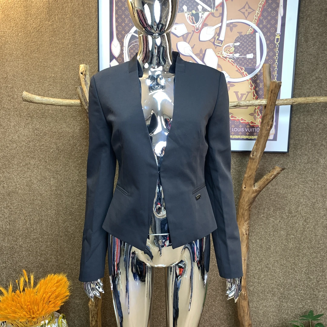 99新 maje Philipp Plein 水钻骷髅头西装 M码40053