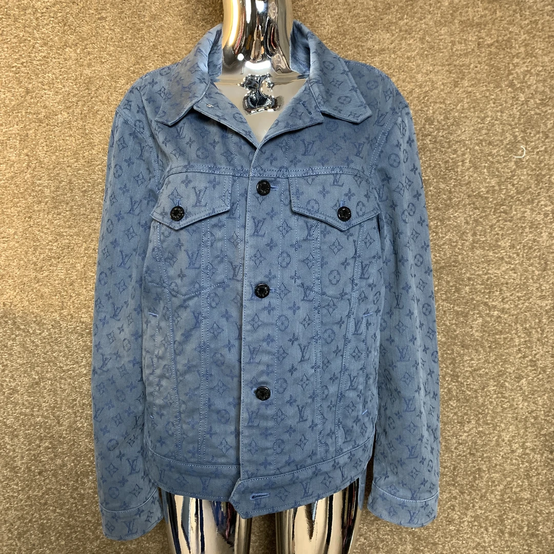 99新 LouisVuitton/路易威登 老花满印牛仔夹克 50码 非专柜原吊