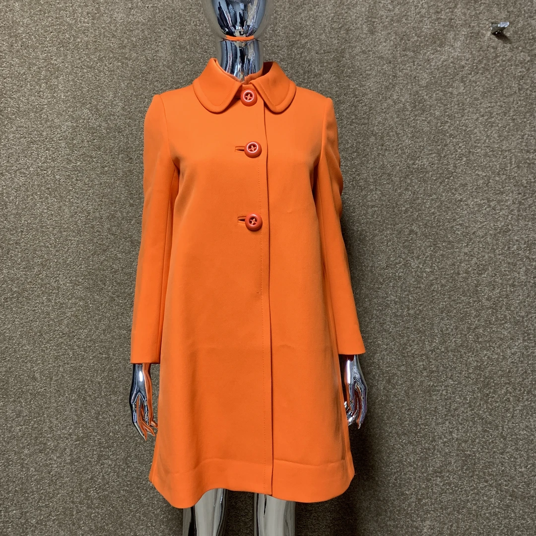 99新 Prada/普拉达 桑蚕丝羊毛大衣 40码