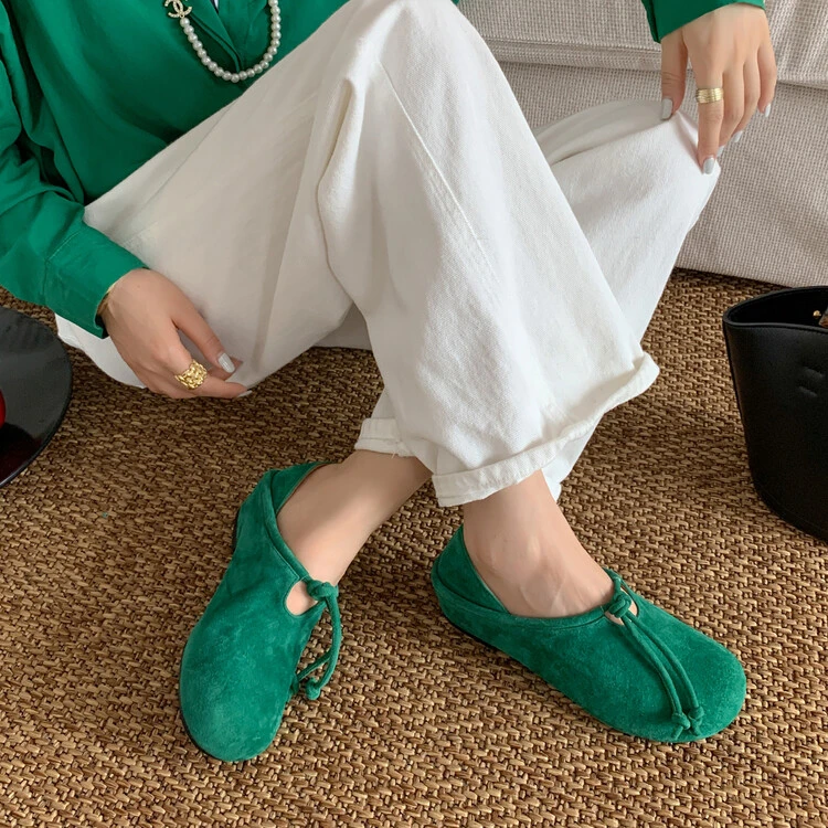 复古优雅百搭圆头内增高单鞋 | 法式气质通勤休闲简约时尚穆勒鞋