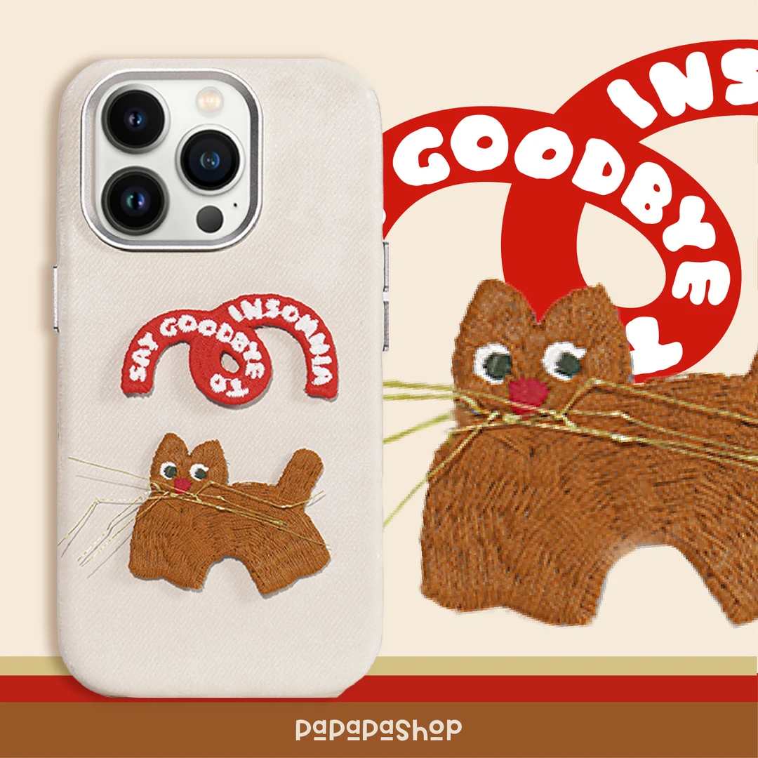 PaPaPa制造局 奶绒小猫短绒可爱卡通ins适用于iPhone16pro手机壳